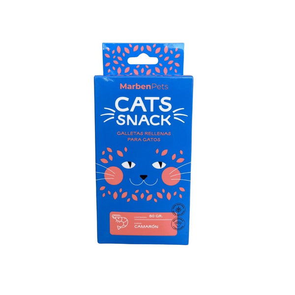 MARBEN PETS - CATS SNACK GALLETAS RELLENAS CAMARON 80 GR (CK1006)
