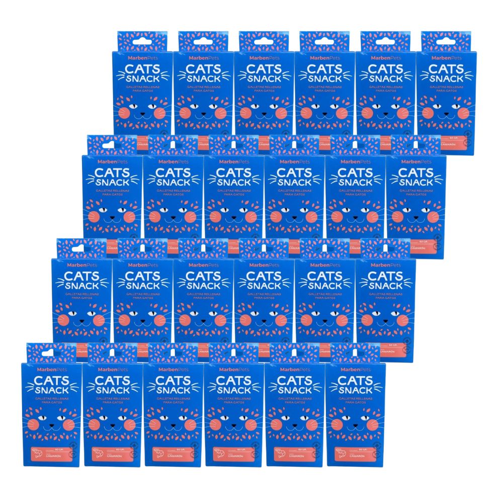 MARBEN PETS - CATS SNACK GALLETAS RELLENAS CAMARON 80 GR (CK1006) - Imagen 2