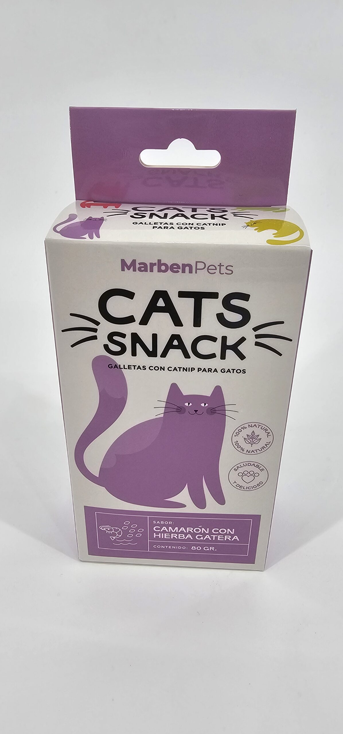 MARBEN PETS - CATS SNACK GALLETAS RELLENAS CAMARON 80 GR (CK1006) - Imagen 3