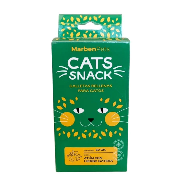 MARBEN PETS - CATS SNACK GALLETAS ATÚN CON HIERBA GATERA 80 GR (CK1022)