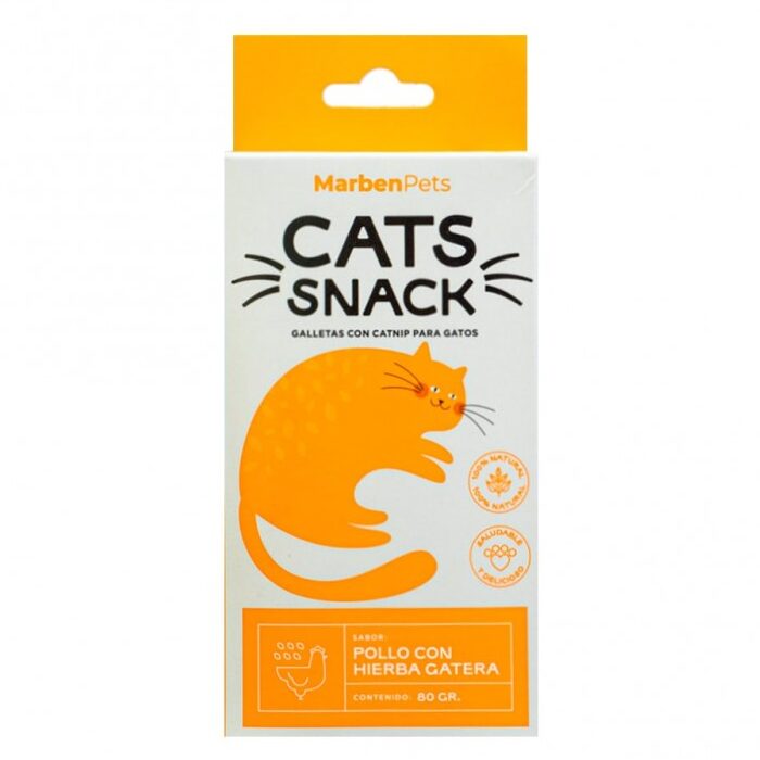MARBEN PETS - CATS SNACK GALLETAS POLLO CON HIERBA GATERA 80 GR (CK1023) - Imagen 2