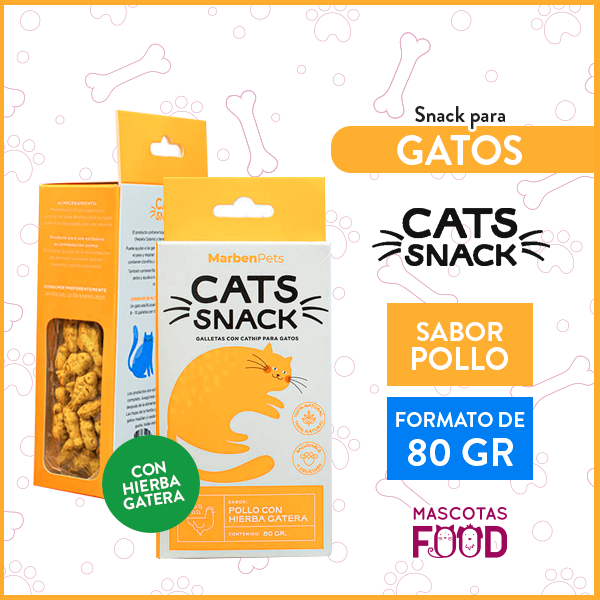MARBEN PETS - CATS SNACK GALLETAS POLLO CON HIERBA GATERA 80 GR (CK1023) - Imagen 3