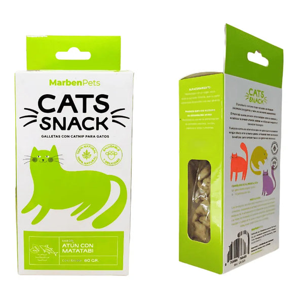 MARBEN PETS - CATS SNACK GALLETAS ATUN CON MATATABI 80 GR (CK1025)