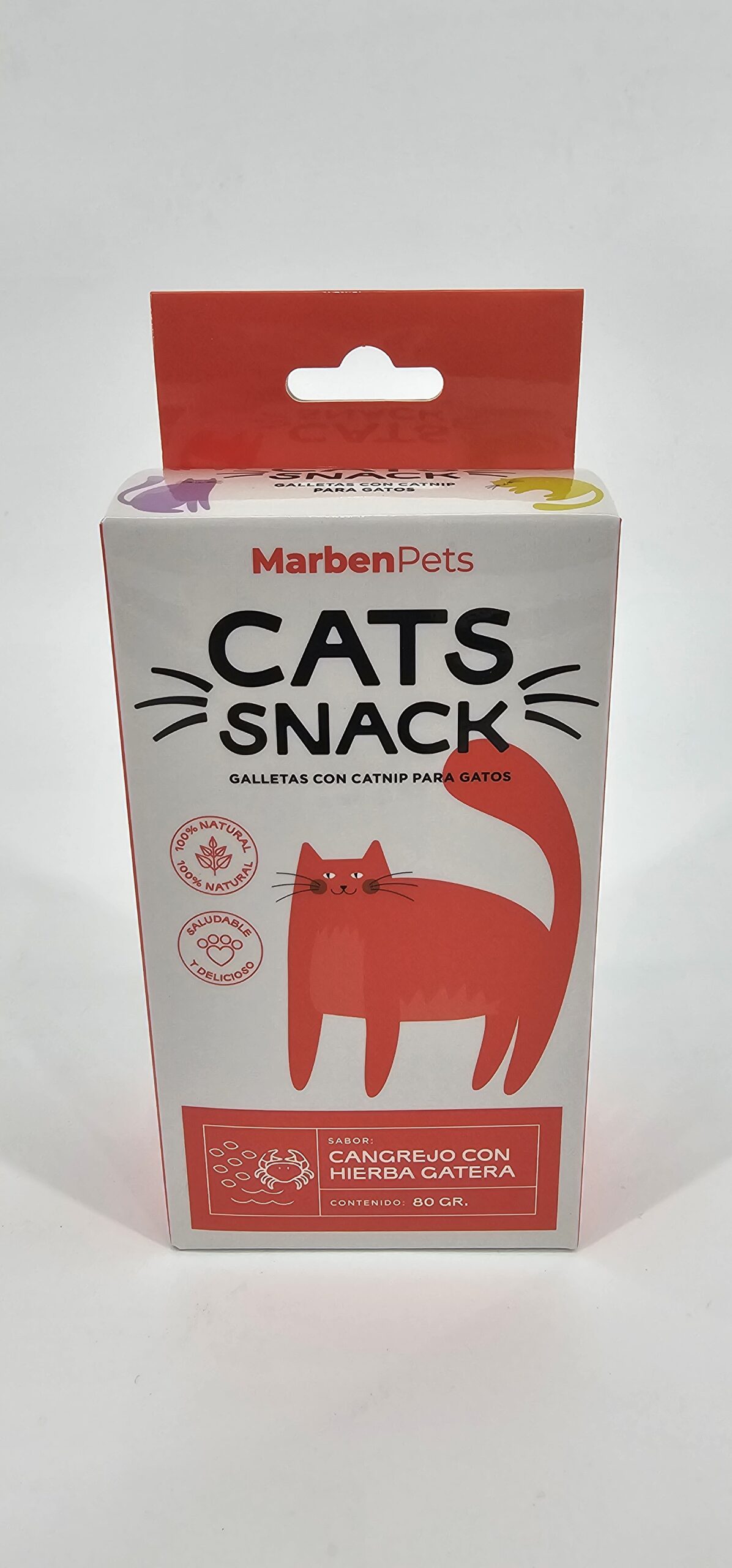 MARBEN PETS - CATS SNACK GALLETAS CANGREJO CON HIERBA GATERA 80 GR (CK1026) - Imagen 2
