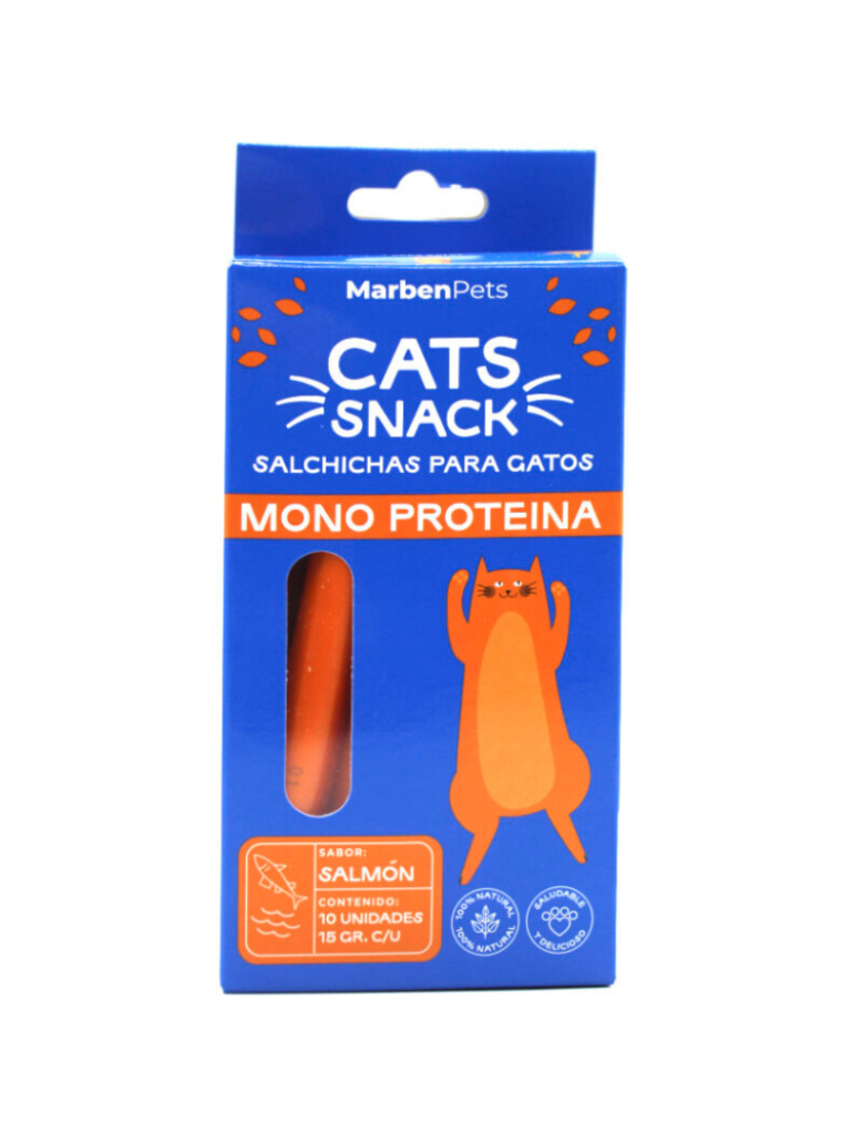 MARBEN PETS - SALCHICHAS MONOPROTEICAS DE SALMON 15 GR