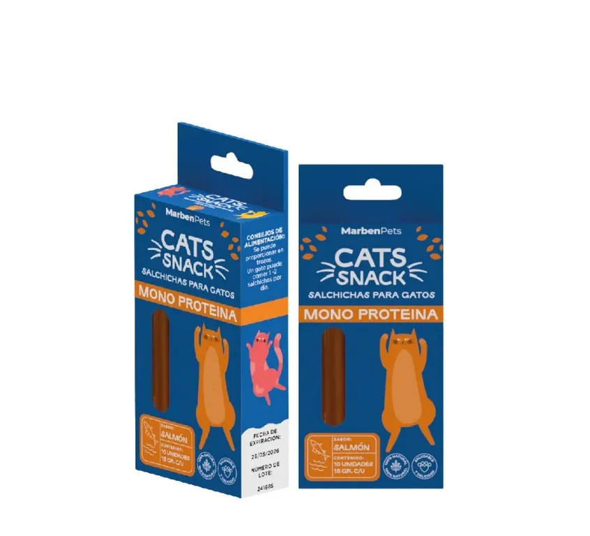 MARBEN PETS - SALCHICHAS MONOPROTEICAS DE SALMON 15 GR - Imagen 2