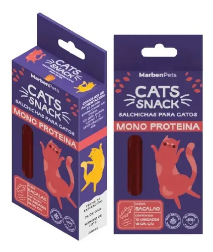 MARBEN PETS - SALCHICHAS MONOPROTEICAS DE BACALAO 15 GR - Imagen 3