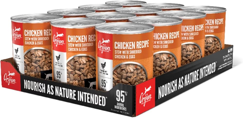 ORIJEN - LATA PERRO ORIGINAL STEW WITH SHREDDED CHICKEN, TURKEY & EGGS 360 GR - Imagen 2