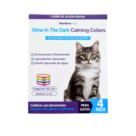 MARBEN PETS - CALMING COLLAR PARA GATOS PACK 4 (FT004C)
