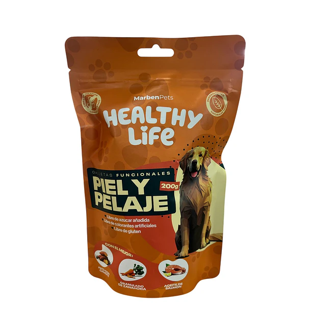 MARBEN PETS - GALLETAS FUNCIONALES PARA PERROS CUIDADO PIEL Y PELAJE 200 GR (HL05)