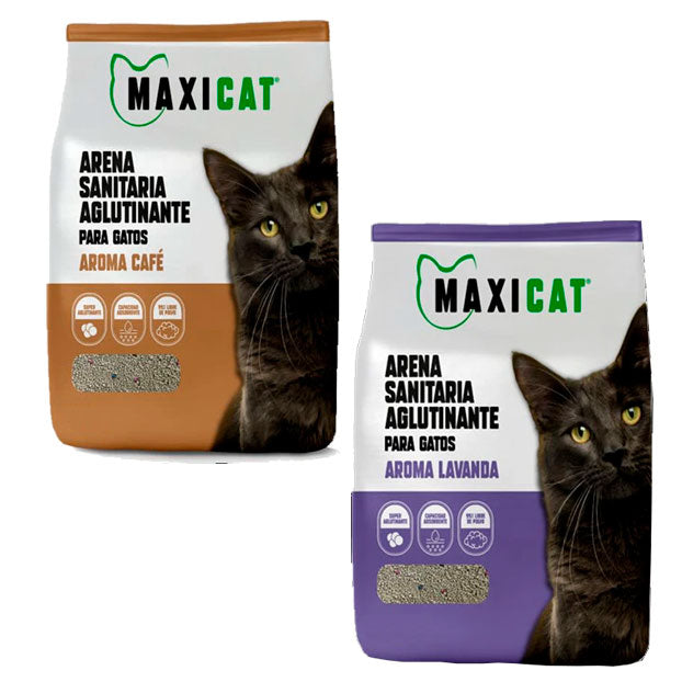 MAXI CAT - ARENA SANITARIA AGLUTINANTE AROMA LAVANDA 20 KG