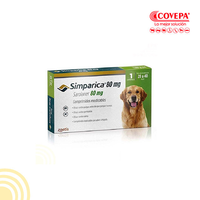 SIMPARICA - 80 MG 3 COMPRIMIDO 20 A 40 KG - Imagen 2