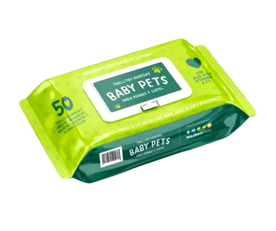 BABY PETS - TOALLITAS HUMEDAS 50 UNIDADES