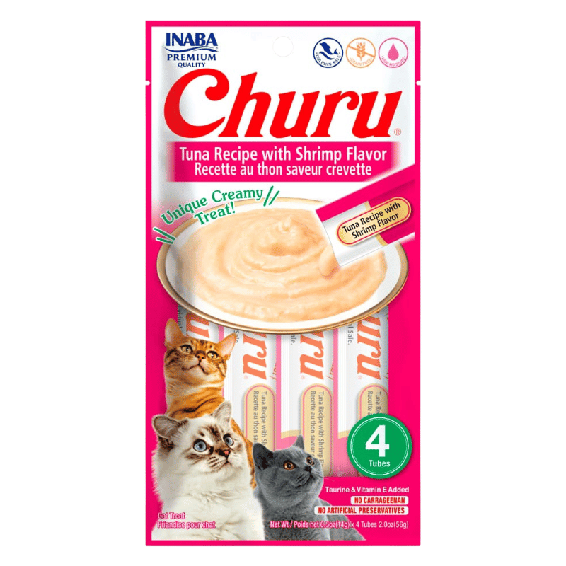 CHURU - CAT TUNA RECIPE WITH SHRIMP FLAVOR 56 GR (USA666)