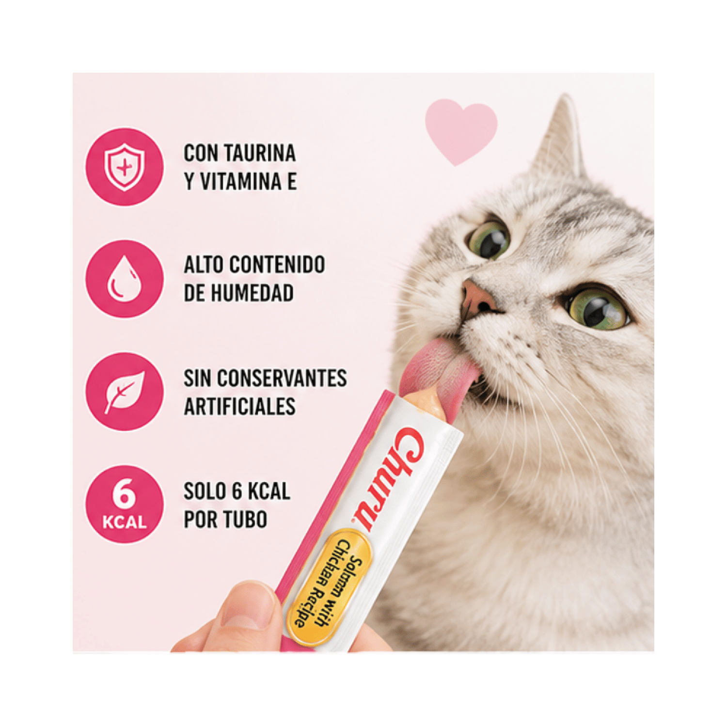CHURU - CAT SALMON CHICKEN 14GR/4TUBE (USA680) - Imagen 2