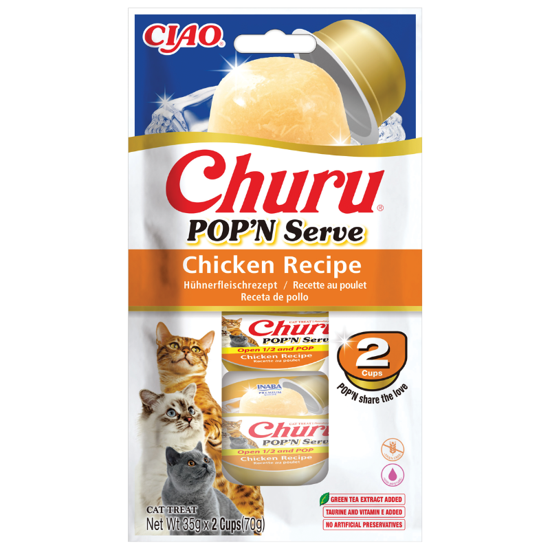 CHURU - CAT POP AND SERVE POLLO 70 GR (USA752)