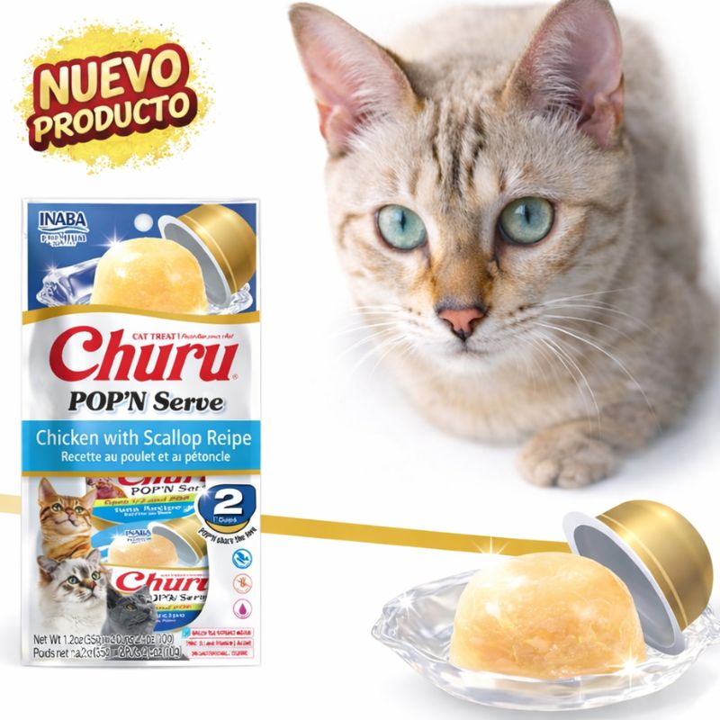 CHURU - CAT POP AND SERVE POLLO 70 GR (USA752) - Imagen 2