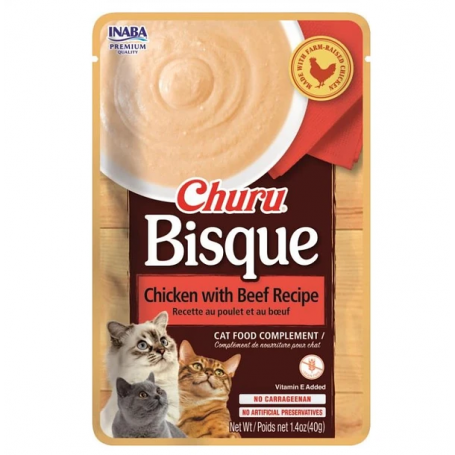 CHURU - BISQUE CHICKEN WITH BEEF 40 GR (USA854)
