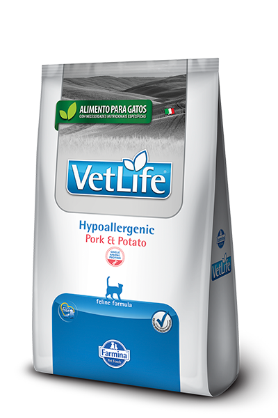 VET LIFE - FELINE HYPO CERDO & PAPA LATA 85 GR