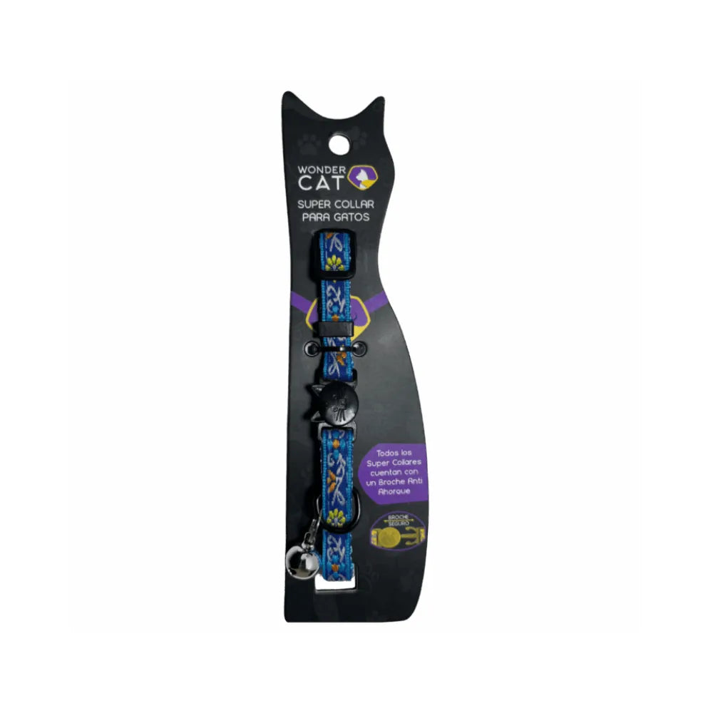 WONDER CAT - COLLAR SEGURO ANTIAHORQUE FLOR HOJAS (VM019)