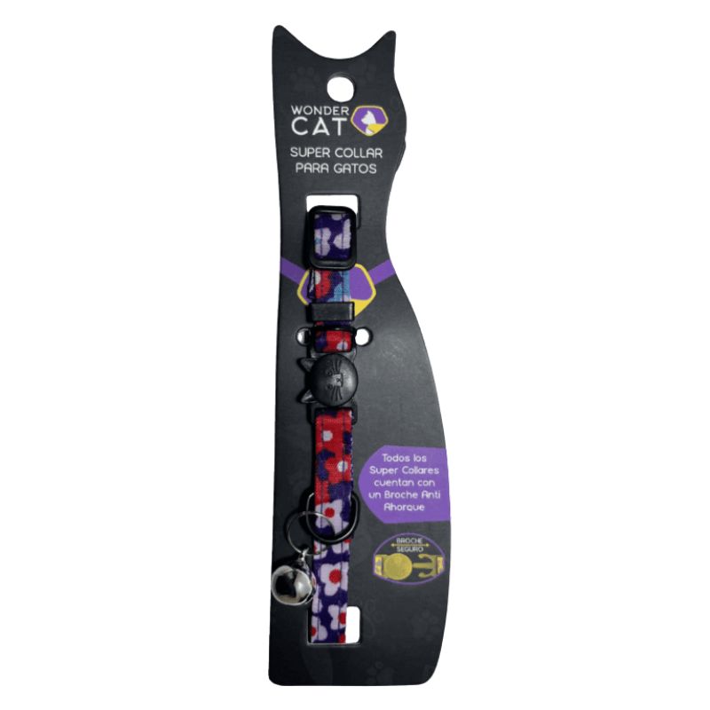 WONDER CAT - COLLAR SEGURO ANTIAHORQUE FLOR HOJAS (VM019) - Imagen 3