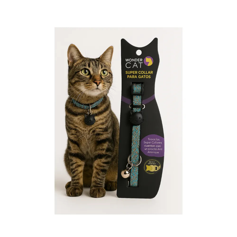 WONDER CAT - COLLAR SEGURO ANTIAHORQUE CUADRILATERO (VM035)